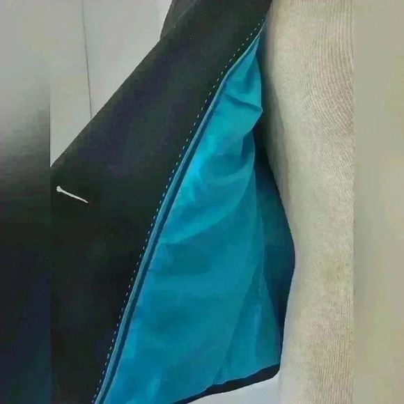 MARKS & SPENCER black short sleeve blazer size 12 UK (8 US  ) - Picture 4 of 8